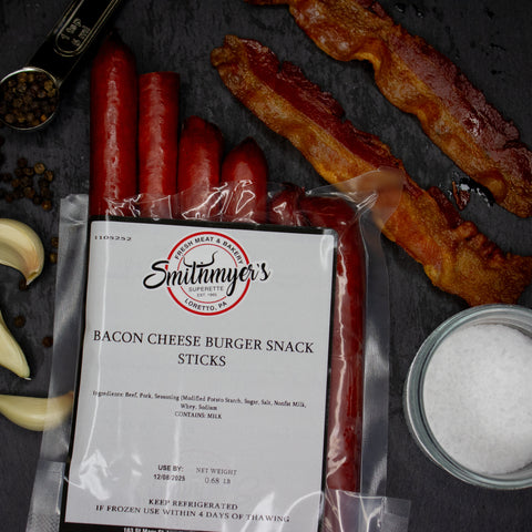 Bacon Cheeseburger Snack Sticks